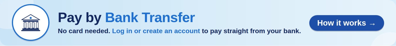 Pay by Bank Transfer