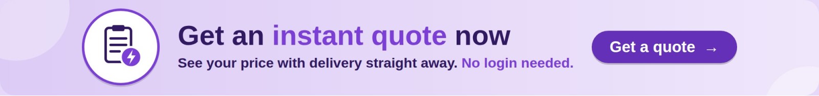 Get an instant quote